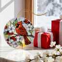 2 x Red Cardinal Ornament | Christmas Ornaments, Christmas Decorations, Hanging Ornaments for Tree, Red Bird Decor Gift | Cardinal Memorial Gifts, Bird Lover Gifts | Gift Exchange Ideas