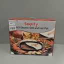 2 in 1 Hot Pot with Grill, Electric Korean BBQ Grill, Independent Dual Temperature Control & Non-stick Pan, Multi-function Smokeless Barbecue Grill for Family and Friends Gathering