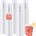 SIUQ 1500 Pack 5 oz Clear Plastic Cups, Disposable Mouthwash Cups, Plastic Cups 5 Ounce, Cold Party Drinking Cup for Party, Picnic, BBQ, Travel, Events and Everyday Use