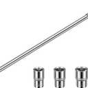 MAXPOWER 1/ 2-Inch Drive 24" Breaker Bar with 125mm Extension Bar, and 3- piece Sockets Including 17 mm, 19 mm, and 21 mm