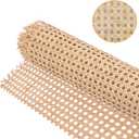 18" Width Cane Webbing 3.3Feet, Natural Rattan Webbing for Caning Projects, Woven Open Mesh Cane for Furniture, Chair, Cabinet, Ceiling