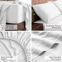 Mellanni King Sheets Set - 4 PC Iconic Collection Bedding - Hotel Luxury, Extra Soft, Cooling Bed Sheets - Wrinkle, Fade, Stain Resistant (King, White)