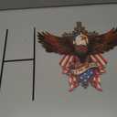 Amyhill 4th of July Outdoor Decor Patriotic Eagle Metal Garden Stakes 250th Anniversary 1976-2026 Decorative Red White Blue Yard Signs with Stakes for Independence Day America Garden Lawn Decorations