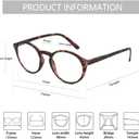 BLUEMOKY Reading Glasses for Women Men, Blue Light Blocking Glasses 2 Pack, Computer Readers, Spring Hinge