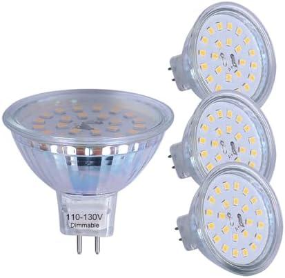 ukzboss mr16 led Bulb dimmable 120v 110V 5w 2700K Warm White Soft White Spot Light Equivalent to 50w Halogen Bulb for Tracking Light MR16 Fixture (4 Pack)