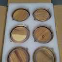 6-Pack 24 OZ Vintage Glass Jar with Lid, Airtight Food Storage Canisters with Bamboo for Kitchen Counter Pantry, Ideal for Coffee, Candy, Tea, Oats, Sugar, Cookies Decorative Jars