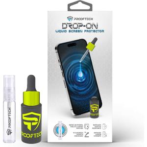 ProofTech DROP ON Liquid Glass Screen Protector for up to 10 Devices - Wipe On Scratch and Crack Resistant Nano Protection for All Phones Tablets Smart Watches Universal