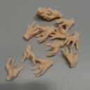 12-Pack 3D Gothic Hand Cupcake Toppers  Plastic Horror-Themed Decorations for Spooky Girl Birthday & Halloween Party, Creepy Cake Picks (Not Edible)