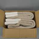 Storage Baskets for Clothes Fabric Cotton Rope Storage Basket with Handles, Decorative Woven Basket for Living Room,Closet Organizer Blankets, and 2bags (Silver Gray, L17.8W12.5H17.9)