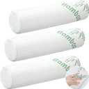 Bucherry 3 Pack Cervical Neck Roll Memory Foam Pillow Cylinder Bolster Pillow for Bed Round Neck Support with Removable Washable Cover for Sleeping Travel Yoga Legs Back Lumbar(18 x 4 Inches)