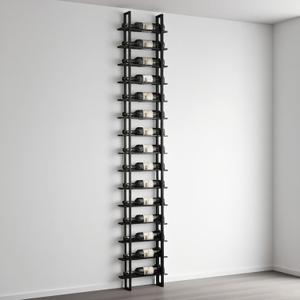 Large Wall Mount Wine Rack, 16 Tier 16 Bottle Wine Storage Organizer Display Holder, Modern Metal Wine Storage for Wine Cellars, Home Bars, Kitchens, and Dining Rooms