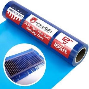 ArmorDillo only 20.32 per roll - 5 Rolls (case) 12" x 185 Perfed Contractor-Grade Thicker Stronger HVAC Vent Sealing and Masking Tape. Normal Tack Vent Film