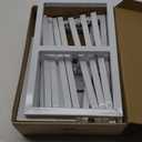 Fomcet 8FT x 8FT Backdrop Stand Heavy Duty with Base, White Portable Adjustable Pipe and Drape Backdrop Stand Kit, Square Metal Arch Party Frame for Wedding Birthday Parties Banquet Decorations