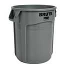 Rubbermaid Commercial Products BRUTE Heavy-Duty Round Trash/Garbage Can, 20-Gallon, Gray,Outdoor Waste Container for Landscapers/Construction/Restaurants/Back of House/Offices/Warehouses