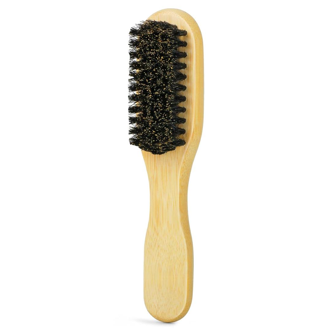Combetter Slick Back Hair Brush - Soft Bristles for Laying Down Edges & Glossy Finish | Small/Trave Boar Bristle Brush to Style, Polish & Smooth Frizz for Baby Hair and Sleeks Ponytails/Buns