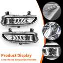 Fog Light Assembly Compatible with Frontier 2022-2024/Titan XD 2020-2023/Titan 2020-2023/Sentra 2020-2023 with Switch Harnesses Left & Right 261558996C 261508996C (Not Halogen) Pair Fog Lamp