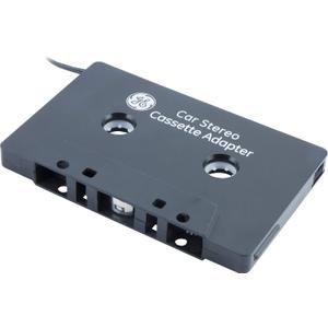 GE Car Stereo Cassette Adapter, 3.5mm Jack, For Mobile Phones, Smartphones, iPods, CD Players, MP3 Players and other Mobile Devices, Black, 34496