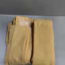 Gold Yellow Pinch Pleated Linen Curtains 84 Inch Length 2 Panels for Living Room Bedroom Semi Sheer Window Curtain Boho Neutral Back Tab Pinch Pleat Drape with Hooks 40x84