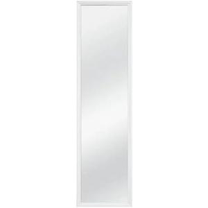 Yxqinying Full-Length Door Mirror 13.5" x 49.5" - Rectangle Wall & Door Mounted Mirror with Contemporary PS Plastic Frame, Full Body Wall Mirror for Bedroom, Living Room, or Closet (White) Yxqinying Full-Length Door Mirror 13.5" x 49.5" - Rectangle Wall & Door Mounted Mirror with Contemporary PS Plastic Frame, Full Body Wall Mirror for Bedroom, Living Room, or Closet (White)