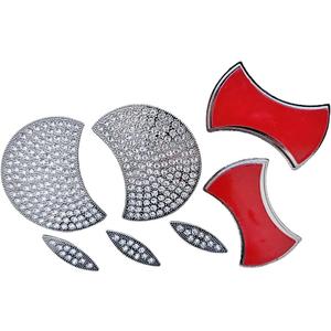 Car Trunk Emblem Bling Decal Compatible with Audi A3 Q3 Q5 A4 A6 A7 Rhinestone Decorative Decal Cover Silver