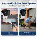 Automatic Roller Door Opener, Roll Up Garage Door Opener 800N with 3 Remotes & Secure Encryption for Garage Warehouse, Store & Barn Farm (Remote Control)