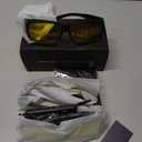 KALIYADI Night-Vision-Glasses Fit-Over-Glasses Wrap-Around Glasses: Anti Glare Night Driving Glasses for men women HD Lens