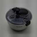 Stainless Steel Salad Spinner, 4.8 Qt Vegetable Washer, BPA-Free Lettuce Dryer with Crank Design, Dishwasher Safe, Non-Slip Base - Transparent Lid