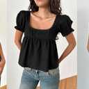 Mxiqqpltky Lace Trim Crop Tops for Women Y2k Fairy Grunge Tee Tops Cap Sleeve Low Cut Slim Fit Aesthetic Babydoll Tee Shirt (White, S)