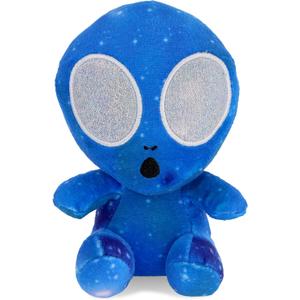 DolliBu Snug-Mooshies Space Blue Alien Stuffed Animal - Super Fluffy Soft Sensory Plush Toy for Girls and Boys, Cute Small Kids Plush Alien Friend to Play, Squeeze, Soothe Stress and Cuddle - 6 Inches