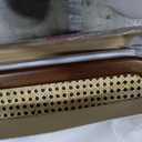 NTC Lupin Wooden Bed Frame with Headboard and Natural Rattan, Solid Oak/Rubber Wood Foundation with Silent Slats, 1000 Lb Capacity, Effortless Assembly (Natural Cane - Dark Walnut, King)