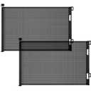 Cumbor 2 Pack Baby Gate Retractable Gates for Stairs, Mesh Dog Gate for The House, Wide Pet Gate 33" Tall, Extends to 55" Wide, Long Child Safety Gates for Doorways, Hallways, Indoor/Outdoor(Black) (55" Wide (2 Pack))