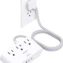 Flat Plug Power Strip 6 Ft, HANYCONY Ultra Thin Flat Extension Cord, 3 Outlets 3 USB Ports(2 USB C) Multi Plug Outlet Extender with No Surge Protector for Cruise Ship, Travel, Dorm Room Essentials (White)