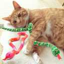 CiyvoLyeen Snake Catnip Toys Kitten Supplies Interactive Catnip Toys for Indoor Cats Snakes Cat Toy Novelty Gift for Cat Lovers Dental Health Chew Catnip Toy for Cats Set of 3