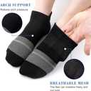 Gonii Women's Ultra-Thin Lightweight No-Show Ankle Socks - Seamless Toe Design, Non-Slip Arch Band (6 Pairs) for Running (L)