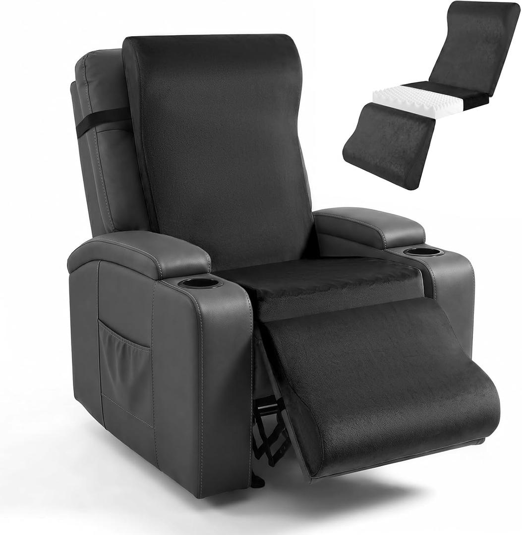 Recliner Cushion for Elderly with Headrest & Footrest Support