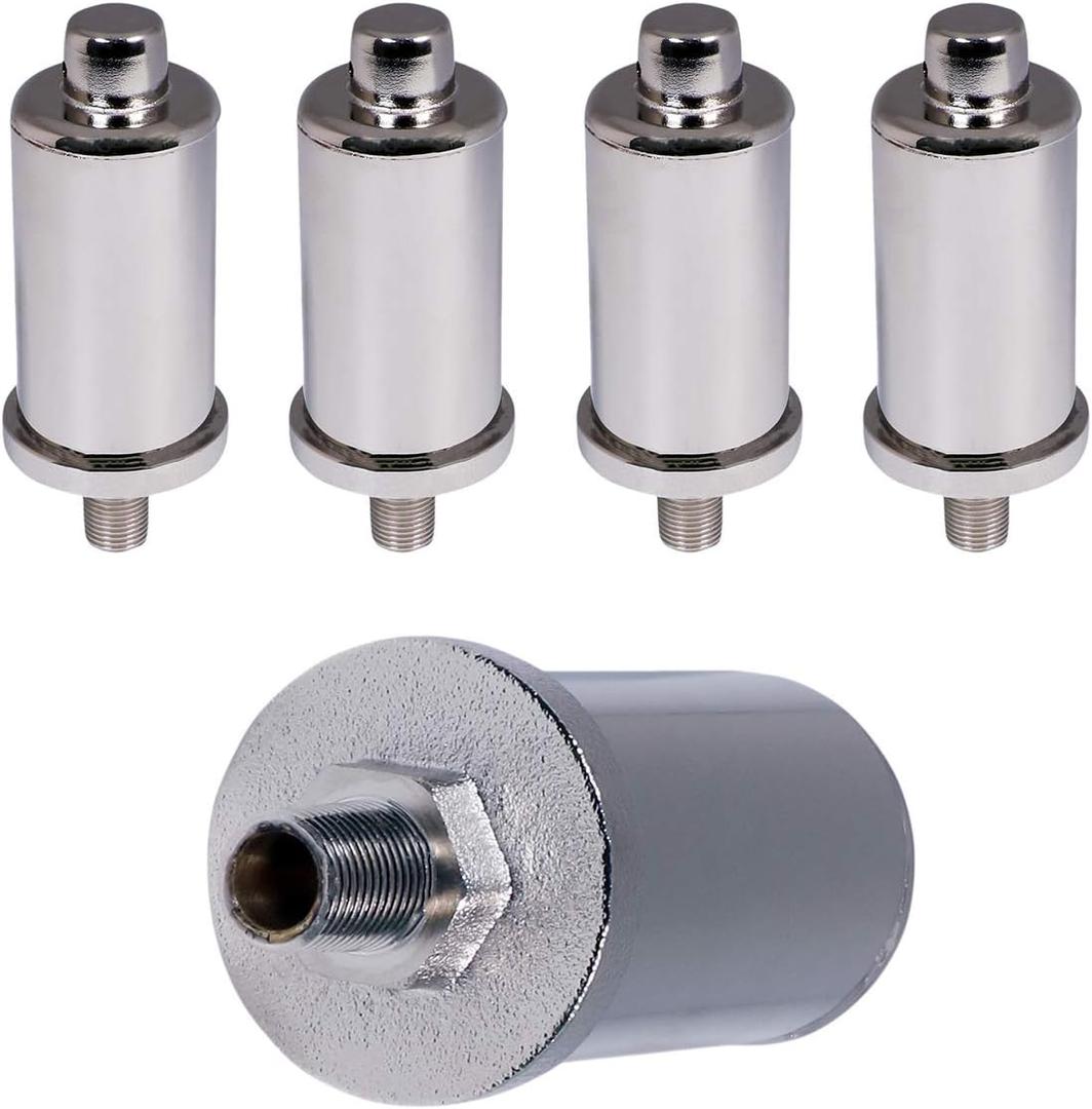 Midline Valve 6J363-5 Steam Radiator Air Vent; Heat Regulator Valve; Straight Mount; 1/4 in. MIP; Chrome Plated Steel (5 Pack)