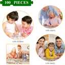 Dinosaur World 100 Piece Puzzle for Kids Ages 5-8 - Children's Learning Educational Toy Gift for Girls 5-10 Years Old (15" X 10")