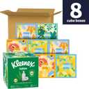 Kleenex Lotion Facial Tissues with Coconut Oil, 8 Cube Boxes, 80 Tissues Per Box, 3-Ply (White)
