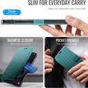 for Samsung Galaxy S26 Ultra Wallet Case Compatible with Magsafe, Magnetic RFID Blocking Card Holder Women Men Shockproof Wallet Phone Cover for Galaxy S26 Ultra 6.9", Bluish Green