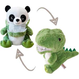 Panada Stuffed Animals Disguise As Crocodilian Adorable Plushies Panda Cosplay as Dinosaur, Plush Toys as Great Gift for Birthday, Valentine, Christmas Stuffed Animal for Daily (Green)