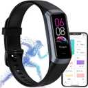 Fitness Tracker,2026 Smart Watch with Blood Pressure Heart Rate & Sleep Monitor IP67 Waterproof Step Calorie Counter Pedometer Fitness Activity Health Watch for Android iOS Phone Men Women Black