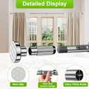 Extra Long Tension Rod 41-145inch Silver Tension Curtain Rods no Drilling