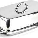 Cuisinox Stainless Steel Butter Dish with Lid, 4" x 7.5"