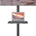 AX WABER Mobile TV Stand for 23-60 Inch LCD LED Flat/Curved Panel Screen TVs, Rolling TV Cart Holds up to 88Lbs Portable Stand with Shelf Rolling Floor Max VESA 400x400mm