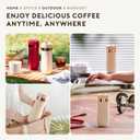 Travel French Press Coffee Maker 12oz Portable French Coffee Cup Double Walled Stainless Steel Vacuum Insulated Coffee Mug and Tea Maker Mini Vacuum Great for Camping and Traveling