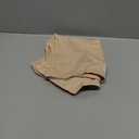 Haloumoning Girls Crop Tops Summer Short Sleeve T Shirts Kids Square Neck Slim Fit Basic Tee (5-6 Years, Beige)