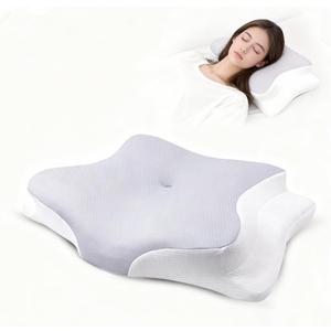 Cervical Pillow for Neck Pain Relief Contour Memory Foam Pillow for Side and Back Sleepers, Advanced Support and Comfort, Promotes Spinal Alignment and Pressure Relief