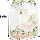 24 PCS Swan Party Favor Bags With Stickers - Candy and Goodie Gift Treat Bags for Swan Themed Birthday Party Supplies