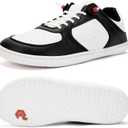 Pulltop Barefoot Wide Toe Box Shoes for Men - Minimalist Barefoot Dress Shoes Sneakers Zero Drop Slip on Walking Non Slip Shoes for Men