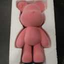 Bear Sculpture, Resin Animal Statue Home Decor, Art Figurine Home Ornament Decoration for Office, Living Room, Bedroom, Book Shelf, TV Cabinet, Desktop (Pink)